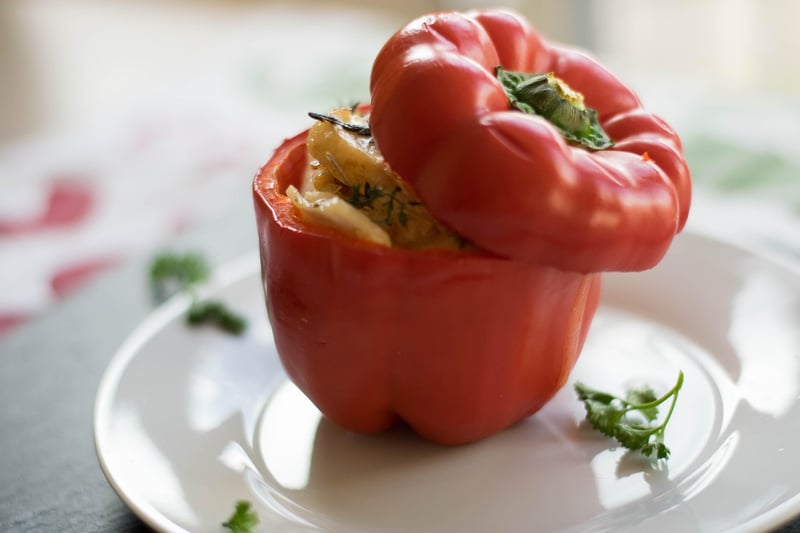 Quinoa and Black Bean Stuffed Bell Peppers